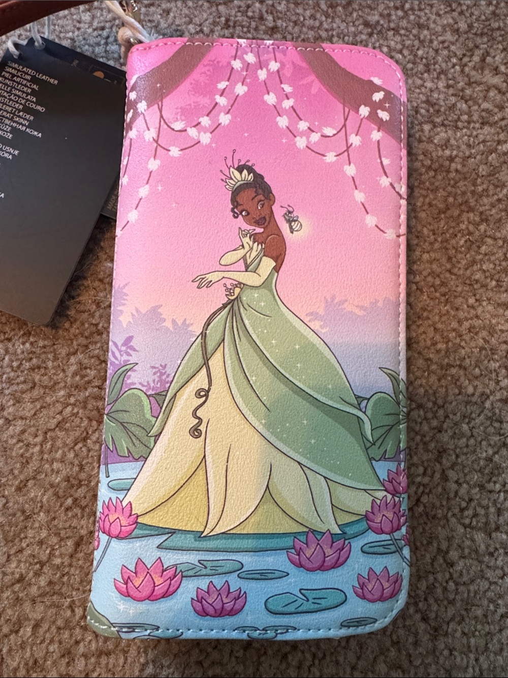 Loungefly Pink and White Tiana Bayou Sunset Wallet